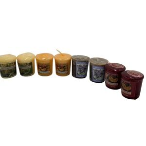 8pc Yankee Candle Village Candle Votive Sampler Lot 1.75oz Mango Peach Salsa etc